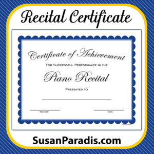 Recital Certificate