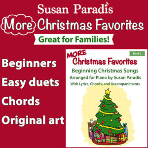 Christmas book for beginning piano students.