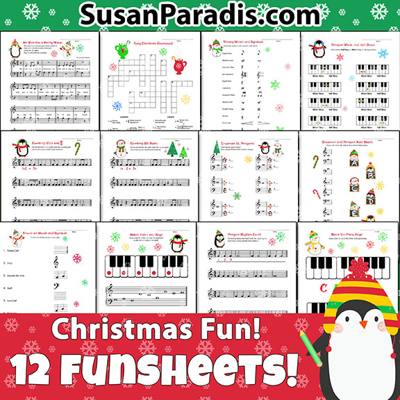 Snowmen and Penguin Christmas Funsheets
