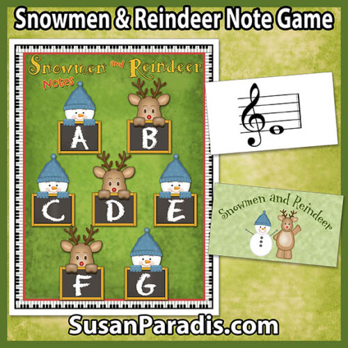 Snowmen and Reindeer Note Game