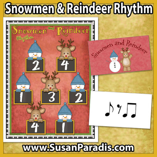 Snowmen and Reindeer Rhythm Game