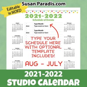 2021-2002 Studio Calendar