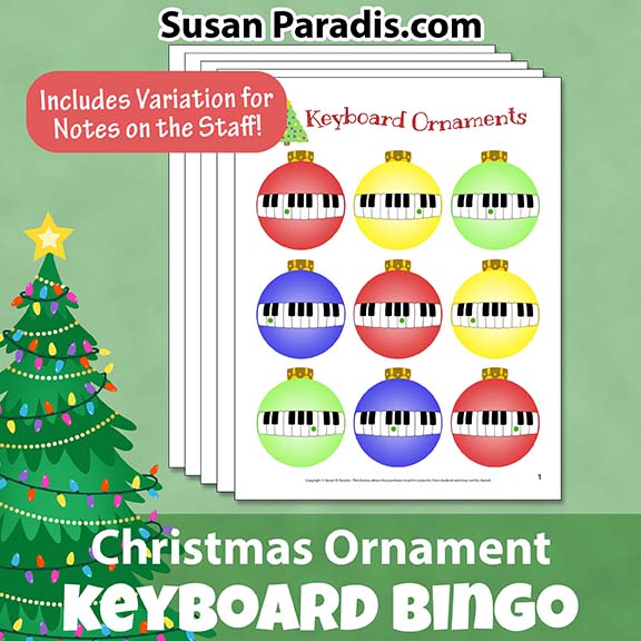 Christmas Ornament Keyboard Bingo