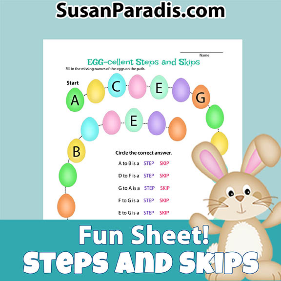 Egg-cellent Steps and Skips Fun Sheet