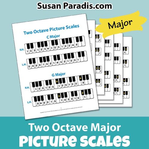 Two Octave Major Picture Scales