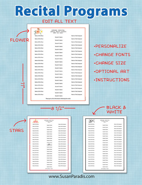 Recital Program Art and Template - Image 2