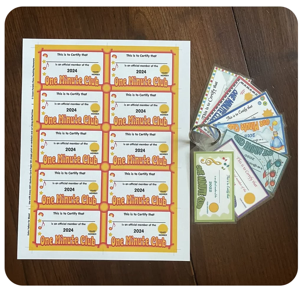 shows the different cards from the past.
